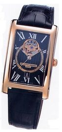 שעון לגבר יוקרתי פרדריק קונסטנט FREDERIQUE CONSTANT FC-315MS4C26 כסוף מלבני לוח לבן רצועה שחורה