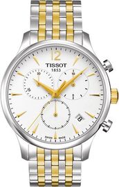 שעון לגבר טיסו TISSOT T0636172203700 כסוף מוזהב לוח לבן