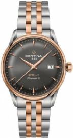 שעון לגבר סרטינה CERTINA C029.807.22.081.00 כסוף מוזהב לוח שחור