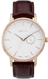 שעון לגבר גאנט GANT W10846 מוזהב לוח לבן רצועה חומה